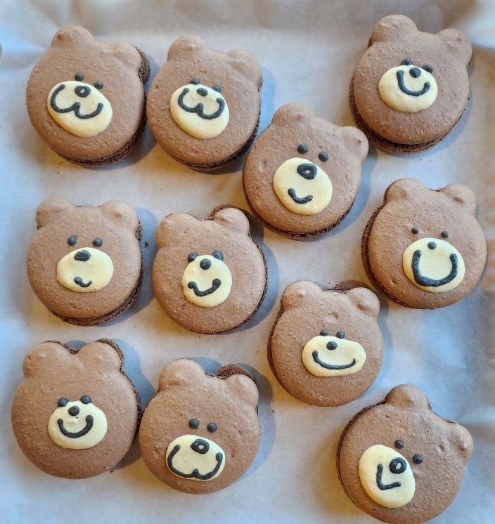 マカロンカラークマさんパーツ 1つ10円 ラブリーマスコット-10／くまのマカロン(W90×D70×H120(マカロン